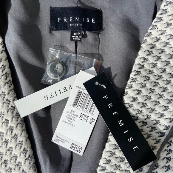 NWT Premise Studio Houndstooth  Blazer - Picture 7 of 13